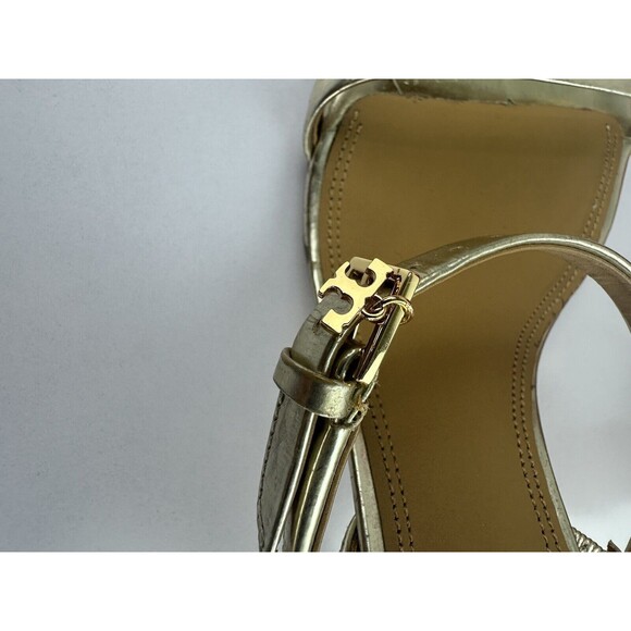 Tory Burch Penelope 65MM Slingback Sandal Mirror Metallic - Women's Size 7.5 - Picture 10 of 16